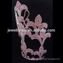 Spider web shape plating custom rhinestone tiara crown